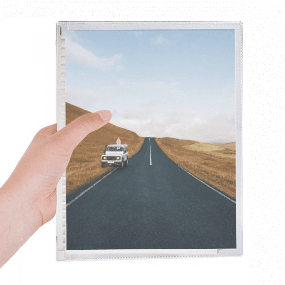 autumn car country road travel grass notebook loose diary refillable journal statiry