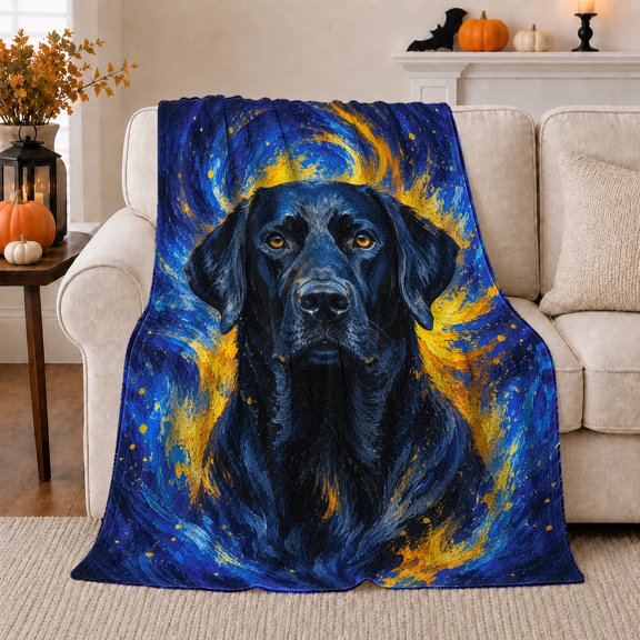 autumn celebration Great Dane Portrait, Cozy Pet Portrait Pattern, Warm Flannel Blanket for Living Room and Bedroom with Detailed Artwork, Dog Lovers autumn celebration Gift, Pet Lover Home Decor