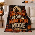 thumbnail image 1 of autumn celebration Movie Marathon Night Haunted House Scene Carved, Warm Flannel Blanket for Living Room and Reading Nook, Festive autumn celebration Scene, Art Lovers autumn celebration Gift, 1 of 7