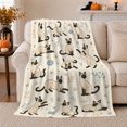 thumbnail image 1 of autumn celebration Siamese Cat Pattern Autumn Cream, Playful Pet Portrait Pattern, Warm Flannel Blanket for Living Room and Bedroom, Cat Lovers autumn celebration Gift, Pet Lover Home Decor, 1 of 9