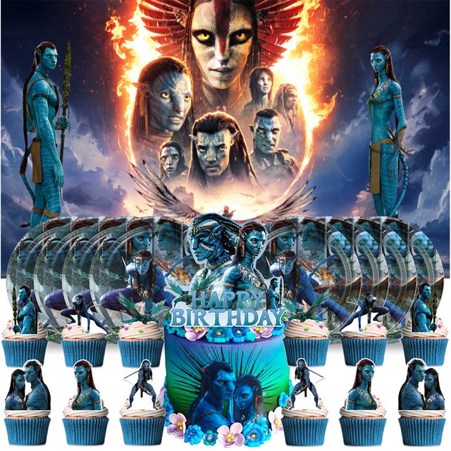 avatar Birthday Paper Plates Supplies Decorations Decor Backdrop Banner ...