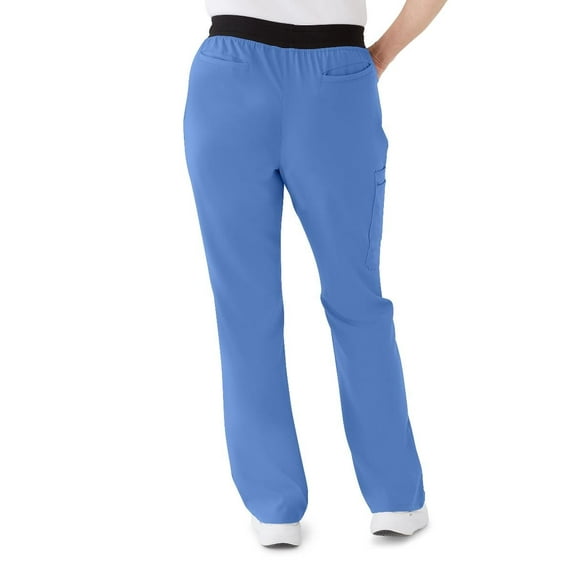 ave. Coastal Women's Seven Pocket Bootcut Scrub Pant in Ceil Blue, XS