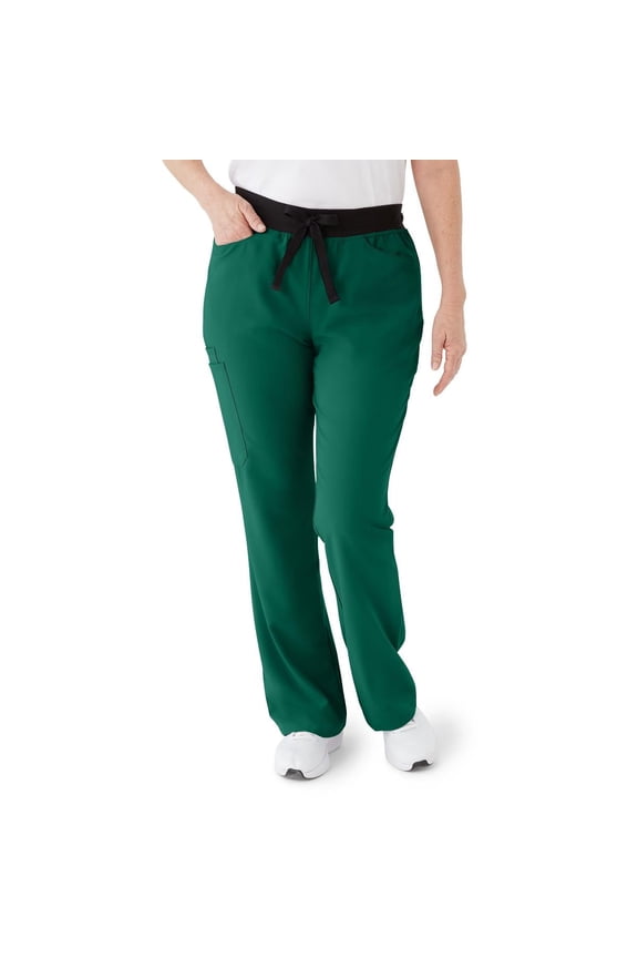 Coastal Women's Seven Pocket Bootcut Scrub Pant in Hunter, XS Tall