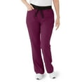 thumbnail image 1 of ave. Coastal Women's Seven Pocket Bootcut Scrub Pant in Wine, XL, 1 of 6