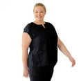 thumbnail image 1 of ave. Nolita Women's Four Pocket Oversized Tunic Scrub Top in Black, XS, 1 of 6