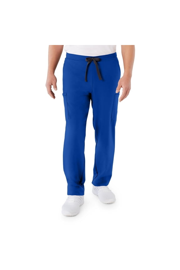 Unisex Clinton Straight Leg Six Pocket Cargo Scrub Pant in Royal, M Petite
