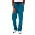thumbnail image 1 of ave. Varick Women's Six Pocket Midrise Straight Leg Scrub Pant in Caribbean Blue, 3XL Tall, 1 of 6