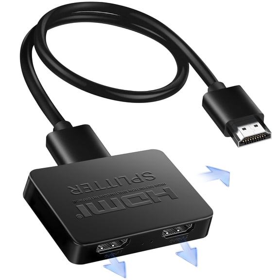 avedio links HDMI Splitter 1 in 3 Out with HDMI Cable, 4K UHD 1x3 Screen Duplication, USB-Powered HDMI Splitter for 3 Displays, Supports 1080P@60Hz, 3D, HDR, 4K@30Hz