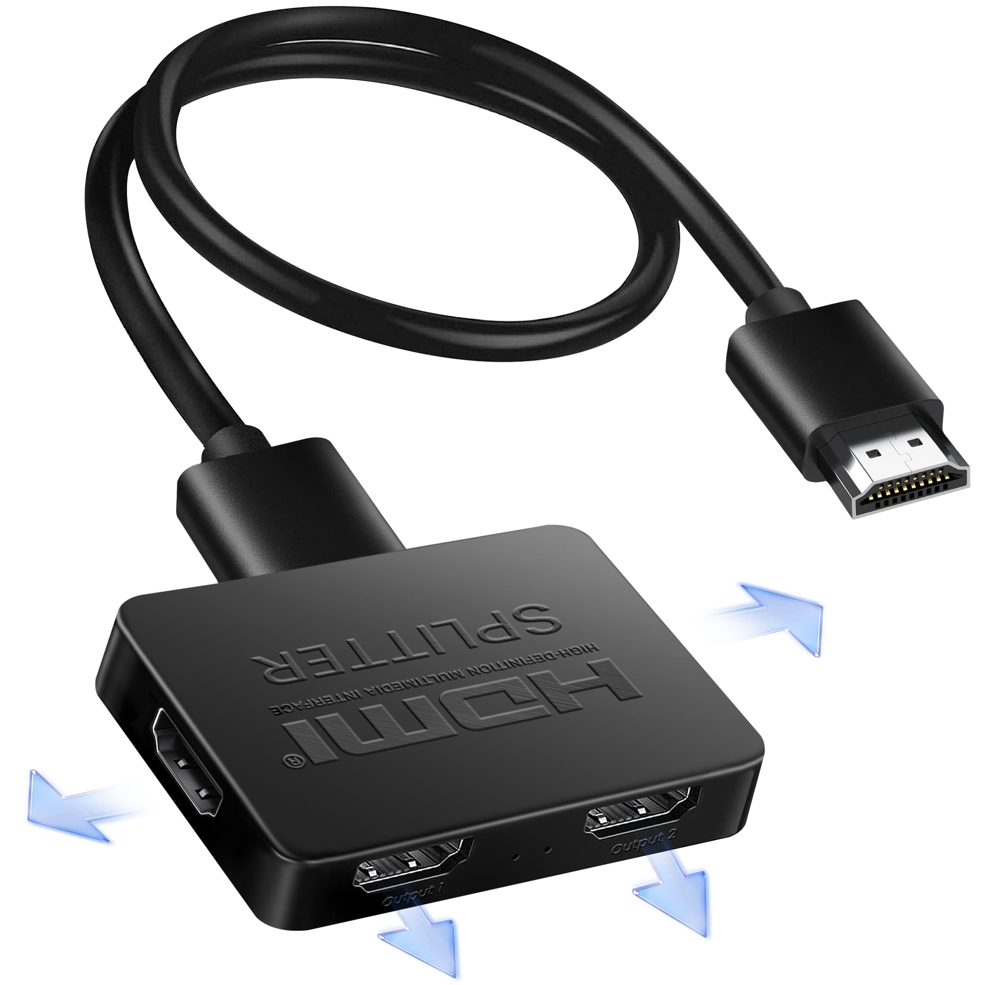 avedio links HDMI Splitter 1 in 4 Out with HDMI Cable, 4K UHD 1x4 Screen Mirroring, USB-Powered HDMI Splitter for 4 Displays, Supports 1080P@60Hz, 3D, HDR, 4K@30Hz