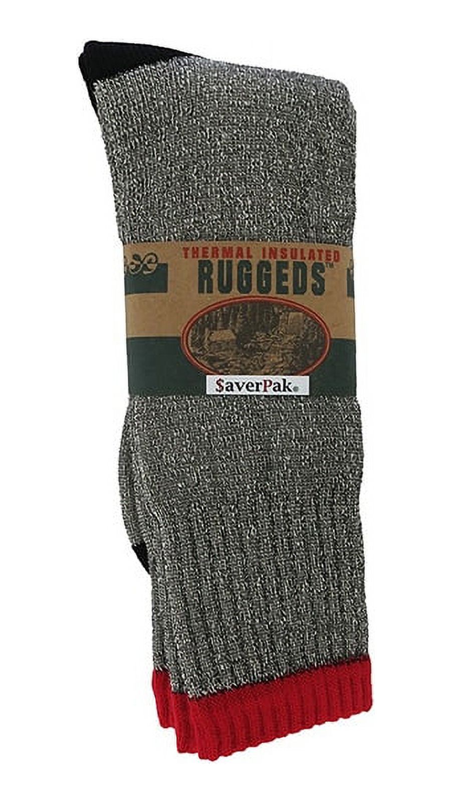 $averPak 2 Pack - Includes 2 Pair Ruggeds Cotton Blend Thermal Socks (2 Pair Per Band Size 9-11) - image 1 of 3