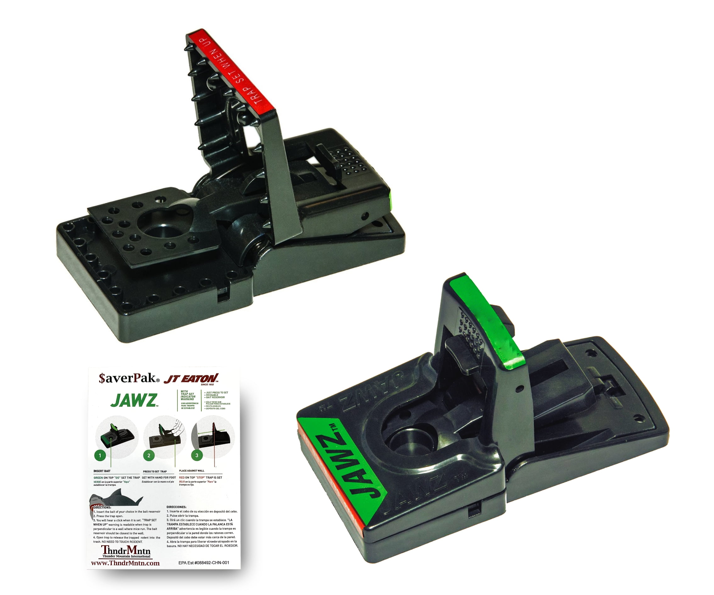 $averPak Single - Includes 1 JT Eaton Jawz Rat and Chipmunk Trap for use  with Solid or Liquid Baits