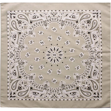 InsectGuard - Permethrin Treated Insect Repellent Bandana Face Mask Headband Paisley Beige
