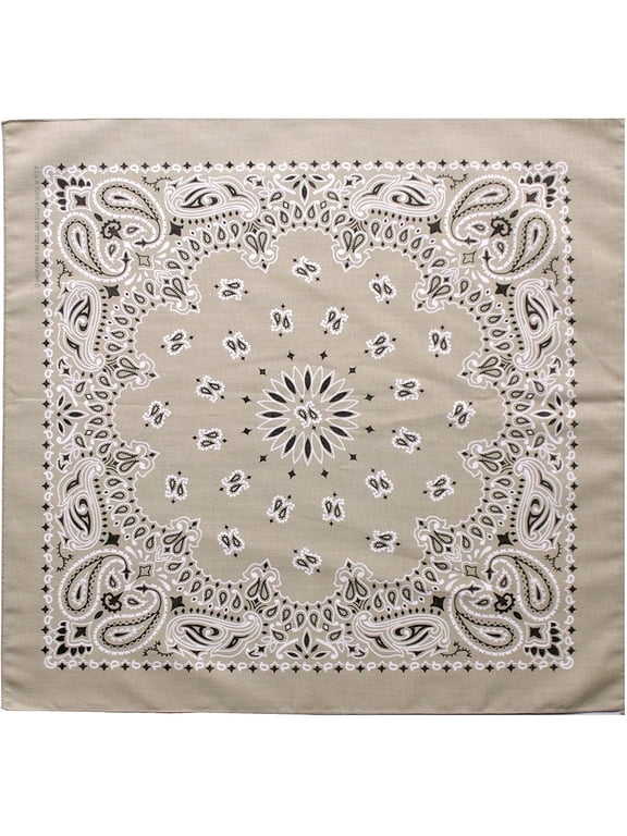 InsectGuard - Permethrin Treated Insect Repellent Bandana Face Mask Headband Paisley Beige