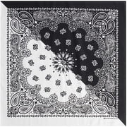 $averPak BodyForge & InsectGuard - Permethrin Treated Insect Repellent Bandana Face Mask Headband Split Paisley Black/White