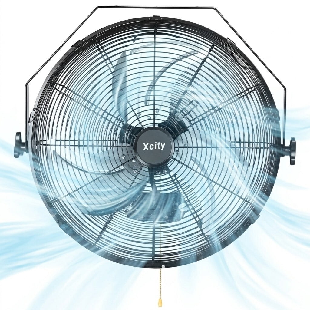 avobird 24 Inch Metal Wall Mounted Fan, High Speed Industrial Fan, 3 ...