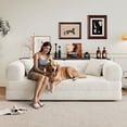 thumbnail image 1 of avobird 78" Convertible Sofa Bed, 5-in-1 Corduroy Futon Pull Out Couch, No Assembly Boneless Sleeper Sofa for Living Room & Bedroom, White, 1 of 6