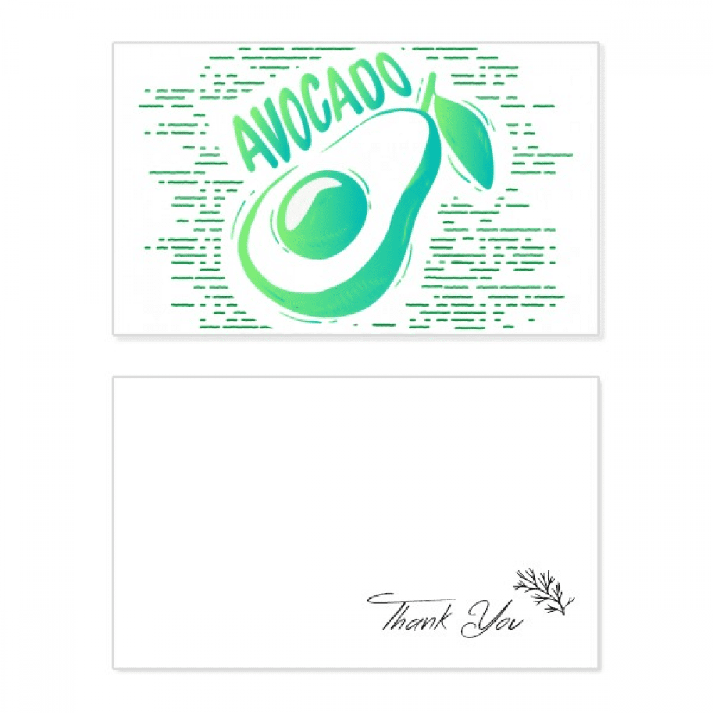 avocado cut thank you card birthday paper greeting wedding appreciation