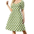 thumbnail image 1 of avocado doodle pattern Sleeveless Dress summer dress Bride dresses dress summer 2024 women, 1 of 6