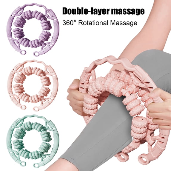 awjaisca 48 Rollers Anti-Cellulite Leg Massage Lymphatic Drainage Deep Tissue Therapy Thighs Arm Back Shoulder Muscle Relaxation Massage Tool