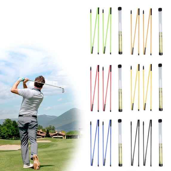 awjaisca Collapsible Golf Alignment Stick, Telescopic Golf Swing Direction Indicator Rod, Golf Practice Training Aid for Aiming, Putting, Swing