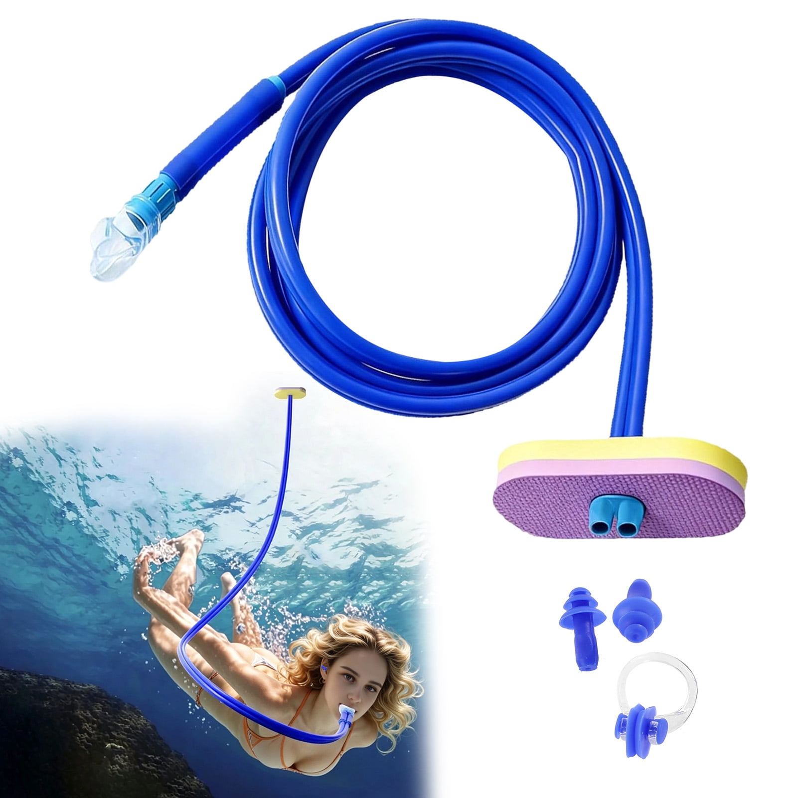 awjaisca Diving Full Dry Respirator with Earplugs Nose Clip, Breathing ...