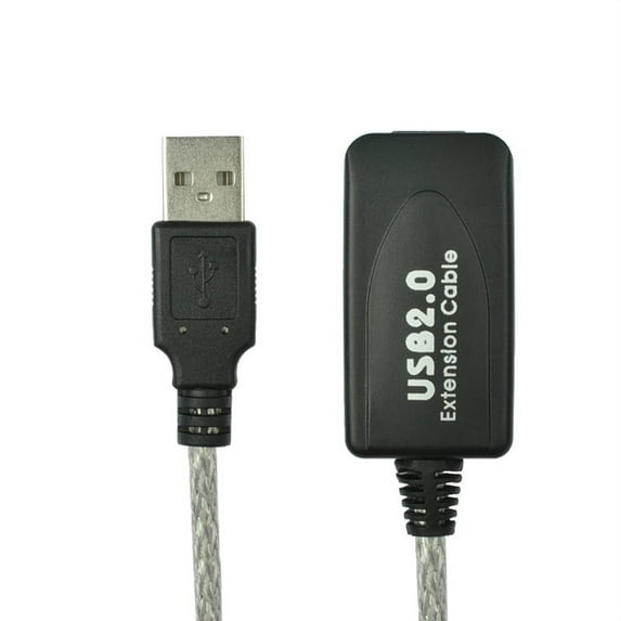 axGear 15Ft USB 2.0 Extension AA Booster Cable For Printer Webcam Keyboard Mouse 5M
