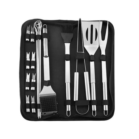 axGear 20 PCS BBQ Grill Tool Set Stainless Steel Barbecue Tool Sets Extra Thick