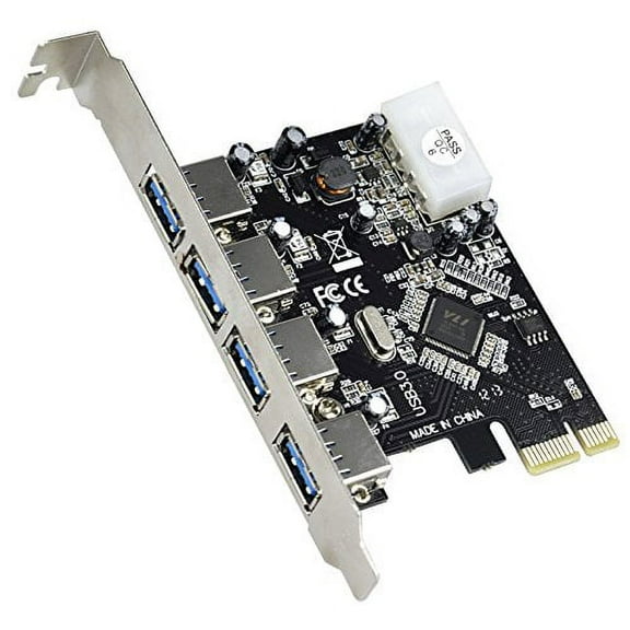 axGear 4 Port 5Gbps USB3.0 PCI-E PCI Express Card Adapter for Window XP Vista 7 8
