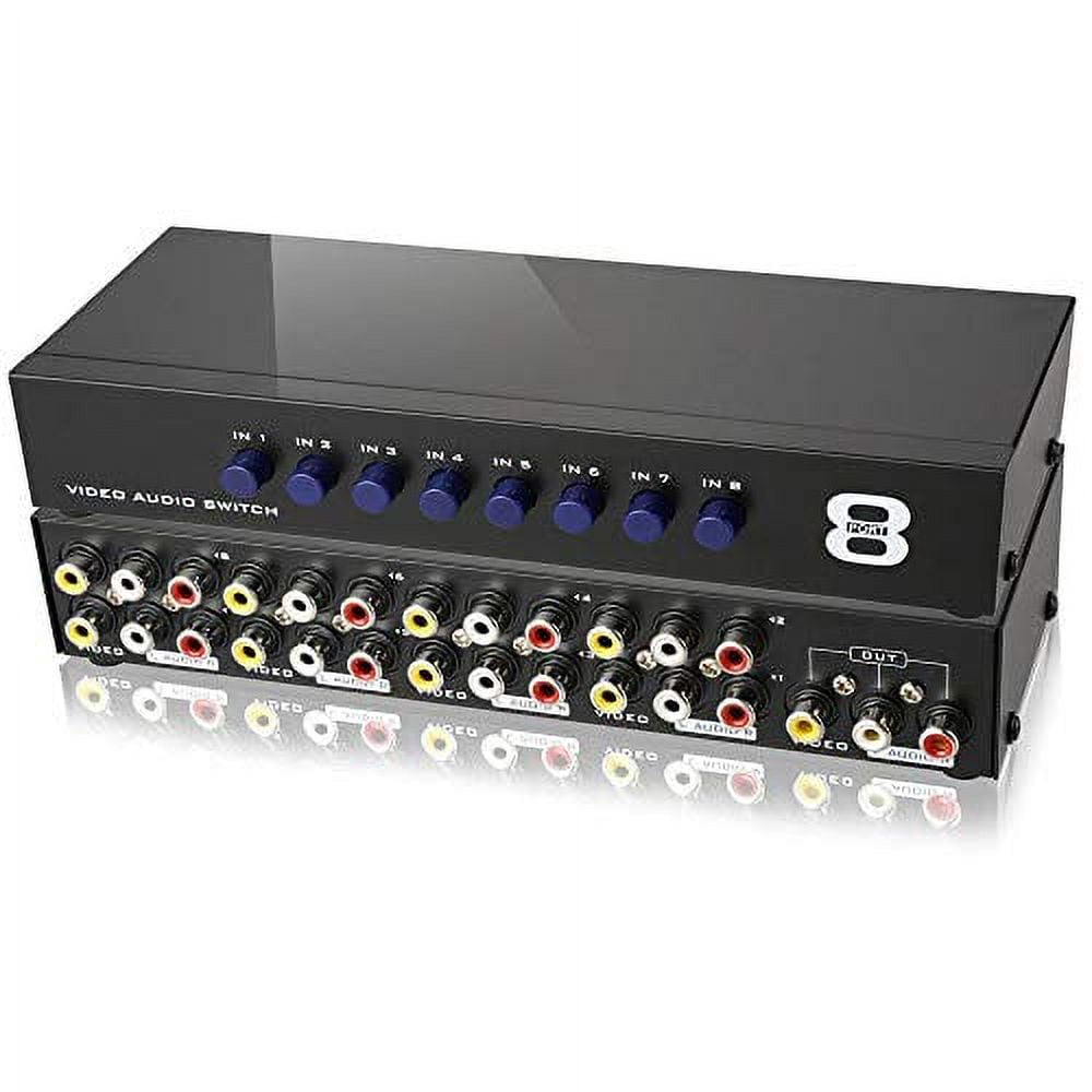 axGear 8 Port AV Switch Box RCA Audio Video Composite for Multiuser