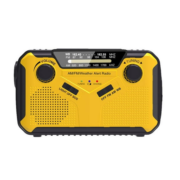 axGear Emergency Radio AM/FM Weather Alert Receiver with LED Flashlight Phone Charger