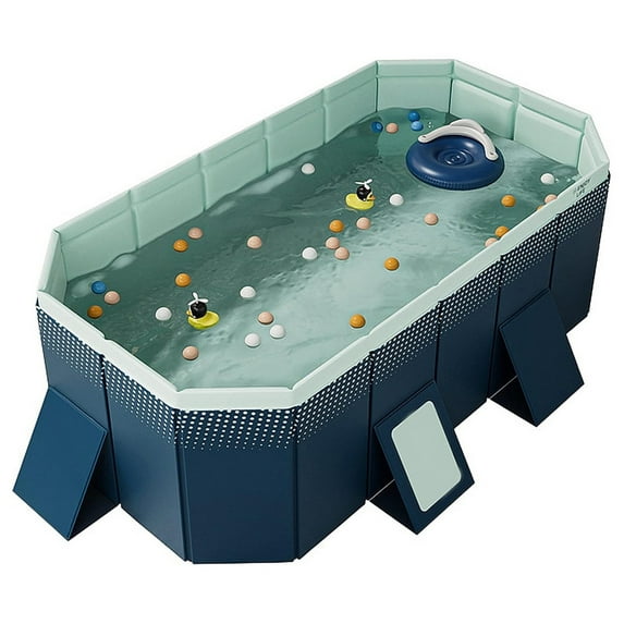 axGear Foldable Large Pool Non Inflatable Backyard Outdoor Water Fun