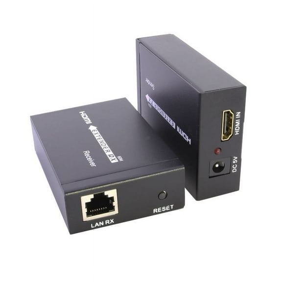 axGear HDMI LAN EXTENDER OVER CAT 5E CAT 6 RJ45 UP TO 200FT 1080P With 2 AC Adapters