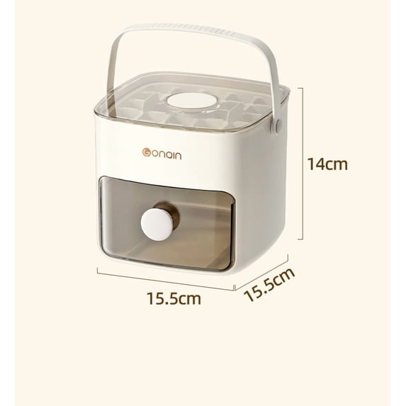 axGear Ice Cube Maker Box Portable Storage Tray with Cover
