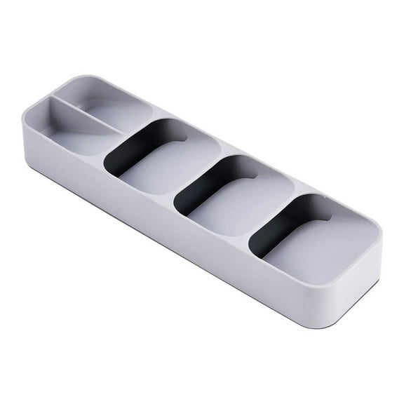 axGear Kitchen Drawer Organizer Tray for Cutlery Silverware Spoon Forks Storage Gray