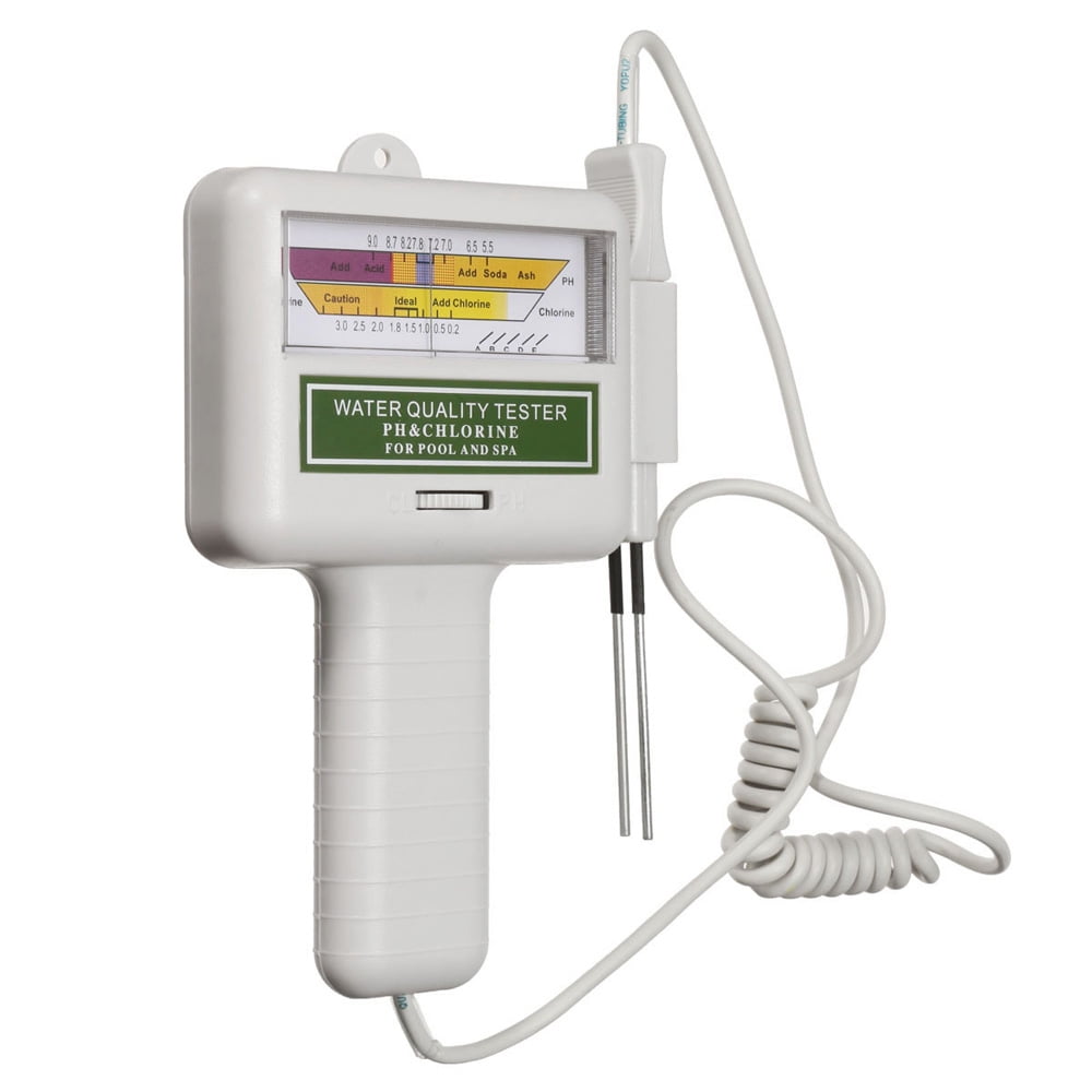 axGear PC101 PH Meter Water Quality PH CL2 Chlorine Tester Level Meter fo Swimming Pool