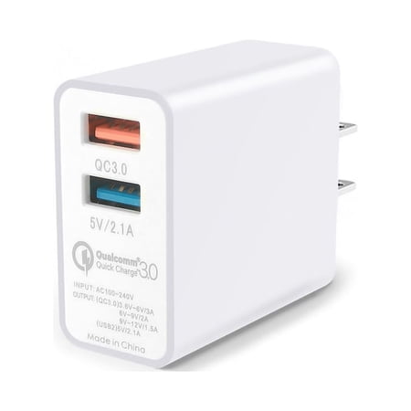 axGear QC3.0 Dual USB Port Charging Adapter 2 Port Fast Charger
