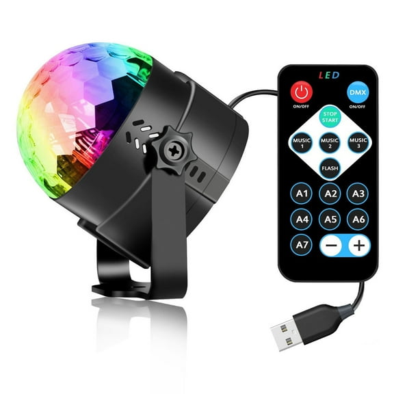 axGear RGB LED Color Light Ball for DJ Club Disco KTV Party Bar Stage Sound Activated