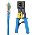 thumbnail image 1 of axGear RJ45 Crimp Tool Pass Through Cat5 Cat5e Cat6 Crimping Tool for RJ45/RJ12 Regular, 1 of 7