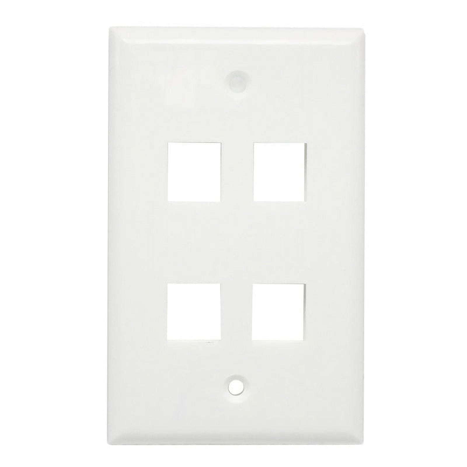 axGear RJ45 Face Plate Wall Socket Cat6 Cat5e Ethernet Single Gang 4 ...