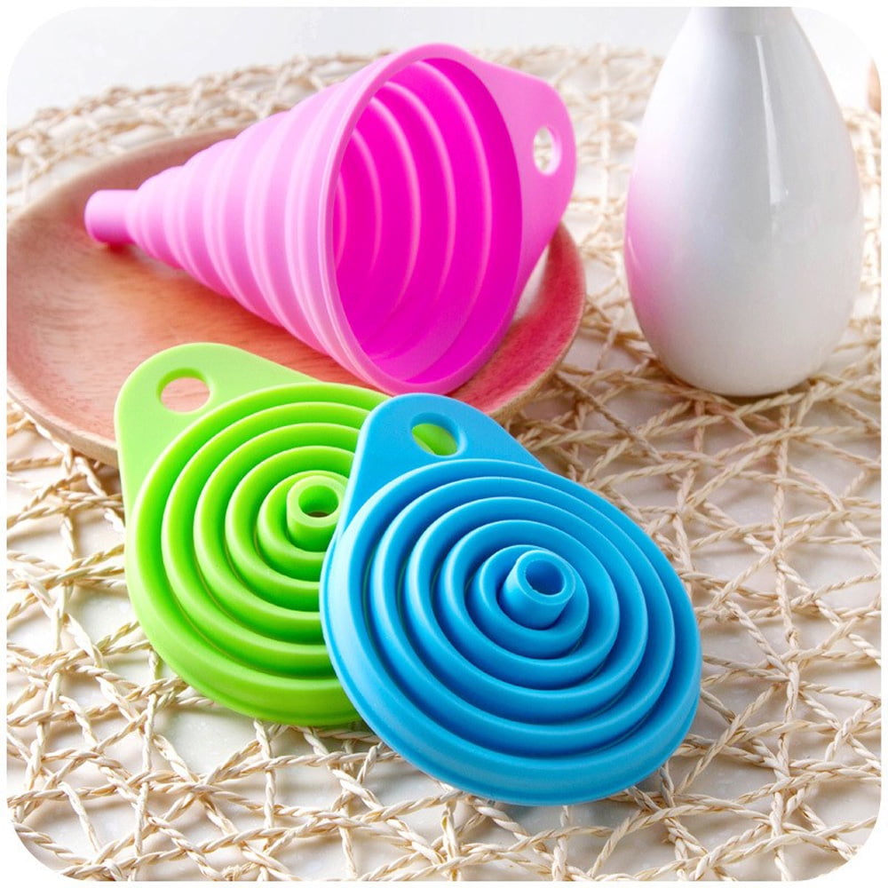 axGear Large Multi-Purpose Silicone Collapsible Funnel, Portable and ...