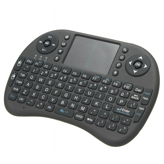 axGear Touchpad Mini Wireless Multimedia Keyboard with USB receiver & USB cable, Black