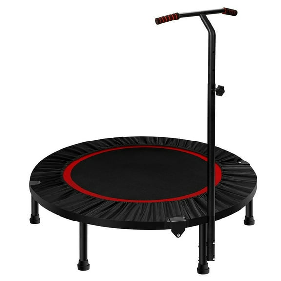 Ax Gear Indoor Outdoor Fitness Trampoline with Handrail, Black, 40"