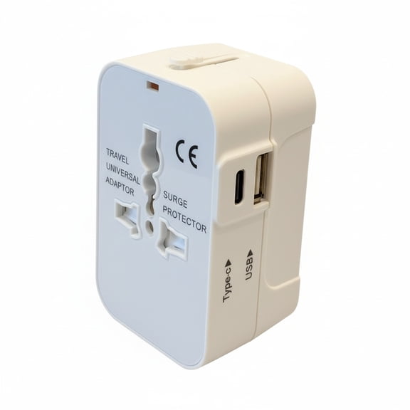 axGear Travel Adapter Worldwide Universal International AC Plug USB Type C Charging