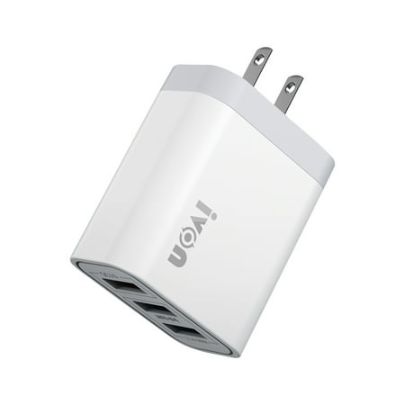 axGear USB AC Charger QC3.0 Rapid Charging Adapter 3 Port Fast Charge