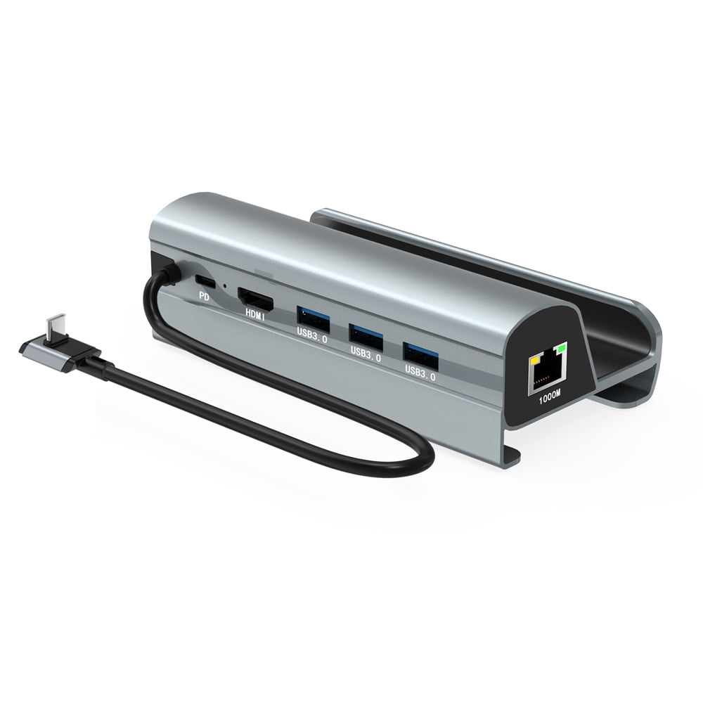 axGear USB-C HUB Docking Station Lan HDMI Compatible with Steam Deck Aluminium Alloy