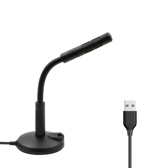 axGear USB Desktop Microphone Mic with On Off Button Mute for Computer Laptop