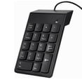 thumbnail image 1 of axGear USB Numeric Keypad Number Keyboard Pad Wired Plam Size 18 Keys Black, 1 of 6