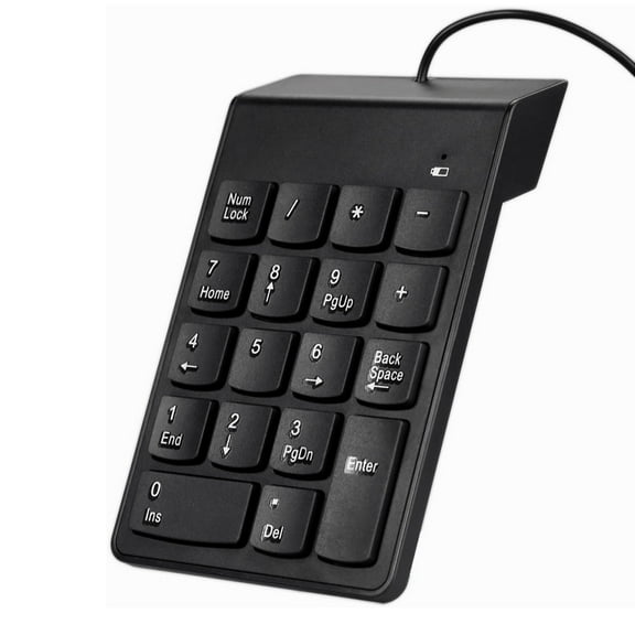 axGear USB Numeric Keypad Number Keyboard Pad Wired Plam Size 18 Keys Black