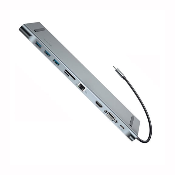 axGear USB Type C 3.1 Docking Station HUB VGA HDMI Video Converter Giga Lan Card Reader