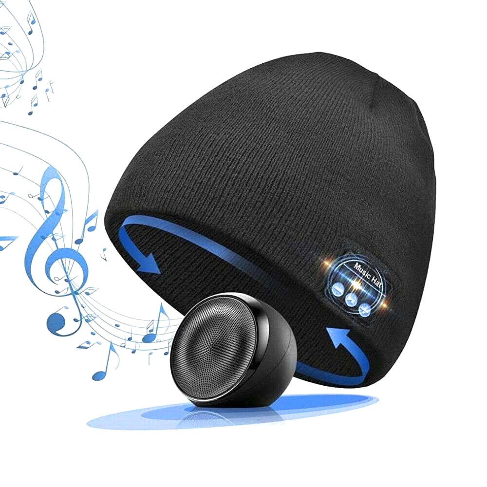 axGear Wireless Bluetooth Music Beanie Hat Headset Headphone Speaker Mic